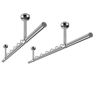 波浪形晾衣杆房顶阳台固定晾衣架打孔顶上顶装凉衣架一根单杆吊挂