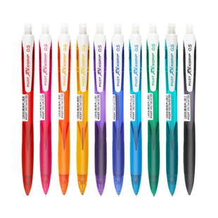【自营】Pilot百乐HRG-10R乐彩自动铅笔0.5彩色透明杆小清新活动铅笔小学生写字手绘用不易断铅芯笔带橡皮擦