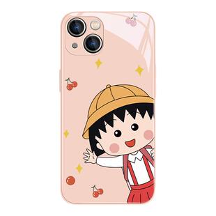 适用苹果15promax手机壳樱桃小丸子16/14/17air女款13日漫12可爱xsmax闺蜜xr新款11卡通网红iphone14plus玻璃