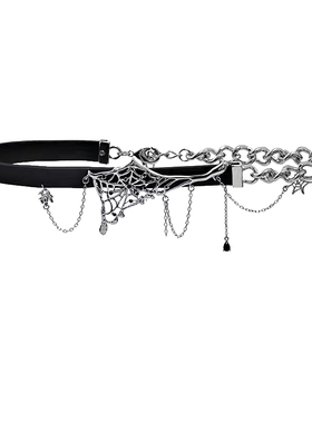 项圈女蛛网甜酷嘻哈个性