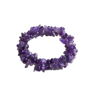 天然草莓晶紫水晶编织手链石榴石多层碎石手串招财桃花饰品礼物女