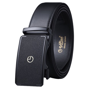 金利来皮带男士新款磨砂自动扣头层牛皮商务经典正装男士腰带皮带