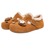 星期六女鞋加绒保暖厚底勃肯鞋子冬季新款雪地靴一脚蹬毛毛鞋棉鞋