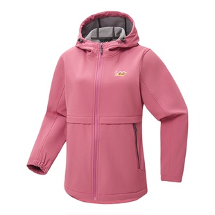Ozark奥索卡秋冬新品户外软壳衣女连帽防风软壳夹克休闲外套百搭