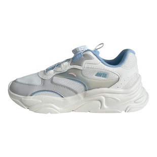 安踏女童休闲鞋春新款轻便百搭旋转纽扣低帮运动鞋A322418801