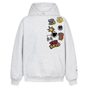 亿万少年BUFU美式高街刺绣连帽卫衣男女春季情侣款宽松国潮牌外套