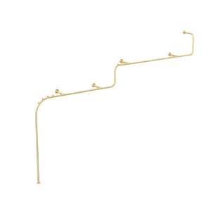 服装店展示架上墙女装货架落地金色高低陈列墙上童装店挂衣架铁艺