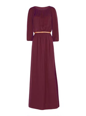 轻奢长裙加厚醋酸纯色礼服喜婆婆