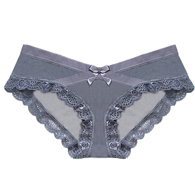 黑色隐形秘密纯棉档透视镂空内裤