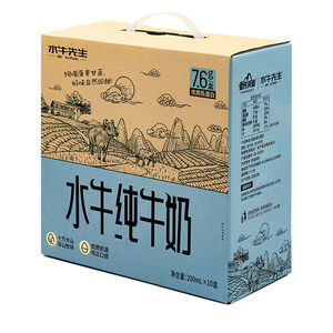水牛先生纯牛奶高钙蛋白整箱纯奶