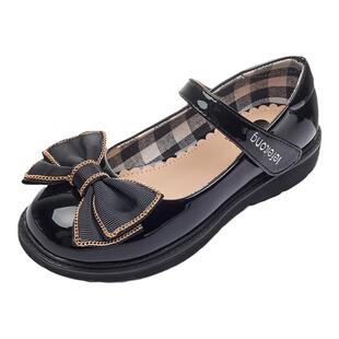 女童皮鞋公主鞋春新款儿童主持演出鞋黑色学生单鞋礼仪花童礼服鞋