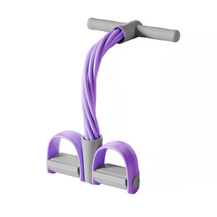 特步脚蹬拉力器瘦肚子神器仰卧起坐辅助器女健身器材家用拉伸绳子