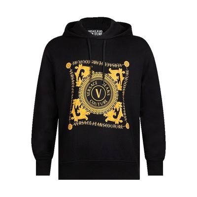Versace印花全棉加绒连帽衫男士