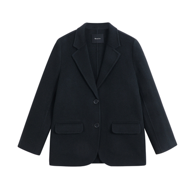 Maven Lin 极简意式 1OO羊毛双面呢西装外套女通勤气质呢子西服