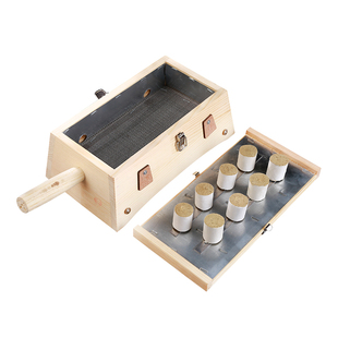 木制艾灸盒随身灸家用盒子熏蒸仪家庭式艾条背部腹部实木艾灸仪器