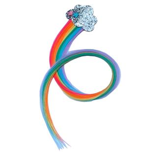 韩国儿童发饰ins彩虹假发辫子云朵发夹公主BB夹宝宝编发女童头饰