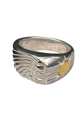 酋长纯银复古情侣戒指