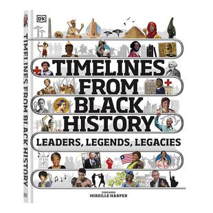 DK 黑人历史的时间表 英文原版绘本 Timelines from Black History 领导人遗产自传 少儿课外图解科普百科精装大开 黑人历史的发展