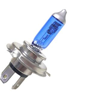 汽车摩托车H4前大灯泡三爪60W远近光卤素前照灯黄白光超亮氙气灯