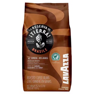 【自营】LAVAZZA拉瓦萨大地巴西特浓意式咖啡豆100%意大利进口1KG