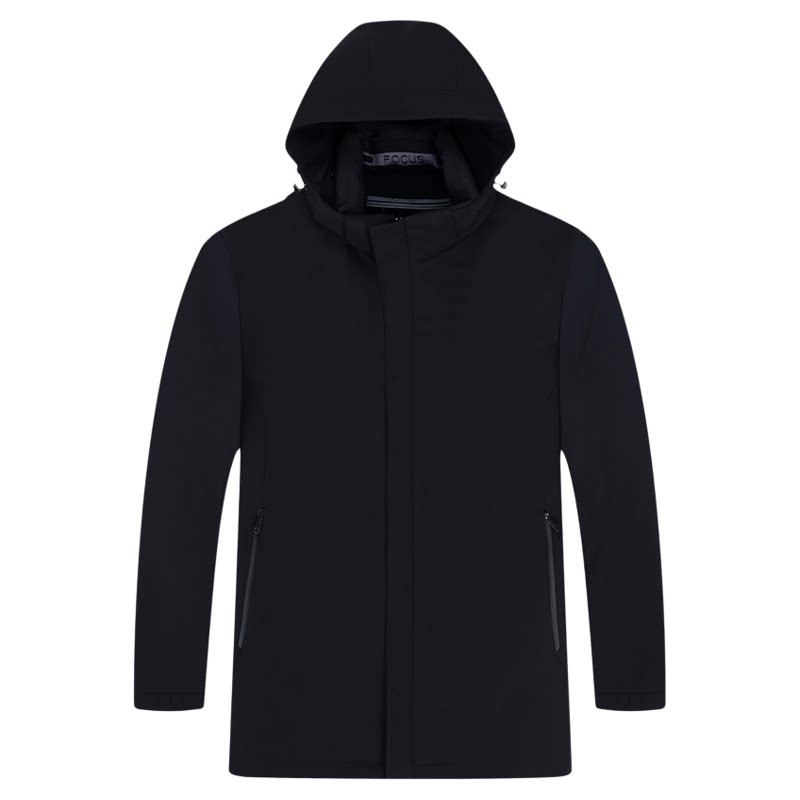 鼎铜连帽羽绒服男冬季毛皮高端