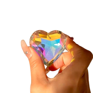 爱心太阳捕手光之立方棱光镜合色挂摆件玻璃棱镜宇宙折射生日礼物