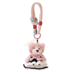 MDESIGN韩国东大门可爱穿毛衣小熊毛绒包包挂件背包挂饰闺蜜礼物