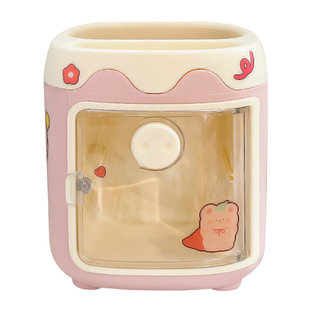 高颜值笔筒可爱小猪创意桌面文具收纳盒办公室陈列收纳罐学生宿舍