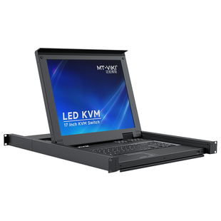 迈拓维矩 KVM切换器8进1出VGA带17英寸LED显示屏键鼠一体机柜机房服务器管理机架式 MT-1708UL