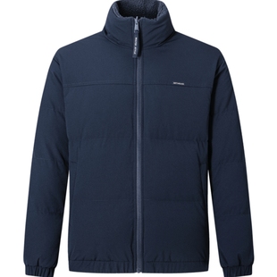 七匹狼双面羽绒服男士2025新款秋冬季加厚羊羔绒棉服短款外套男装