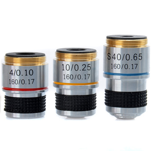 江西凤凰生物显微镜185镜头物镜4/10/40/100X倍 XSP-00/02/06/35