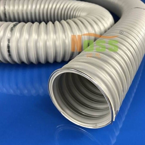 ESD耐磨防静电钢丝软管除尘管 防静电塑筋软管防靜電抽风软管