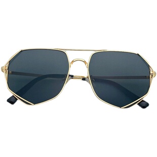 金属多边形新款ins男个性潮流太阳眼镜女圆脸网红情侣街拍墨镜潮