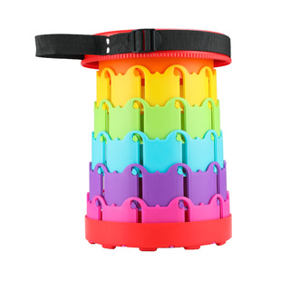 小凳子便携伸缩凳电动车儿童座椅塑料排队神器户外写生马扎折叠凳