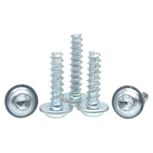 梅花圆头带垫平尾自攻钉镀锌碳钢盘头锁紧螺钉M2M2.2M2.5M3M4M5M6