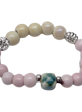 景德镇陶瓷手链女陶瓷中国风手工