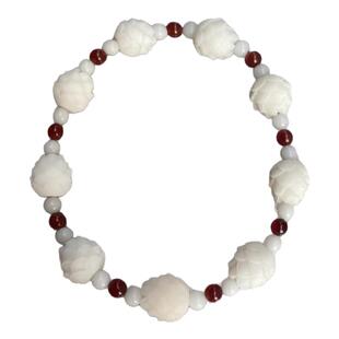 丝路升莲手串舞蹈道具白玉菩提根莲花手串敦煌飞天古典舞表演专用