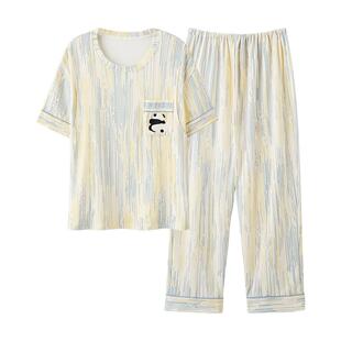 月子服短袖长裤春夏季薄款大码套装哺乳款孕妇产后喂奶待产家居服