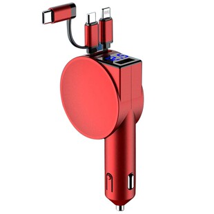 40W超级快充车载充电器一拖三快充手机车充USB点烟器转换插头