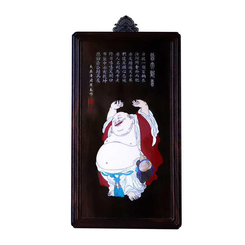 御檀壁画大红酸枝独板