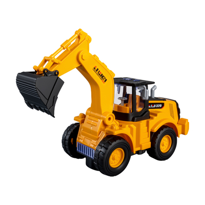 电动挖掘机工程车推土机男孩