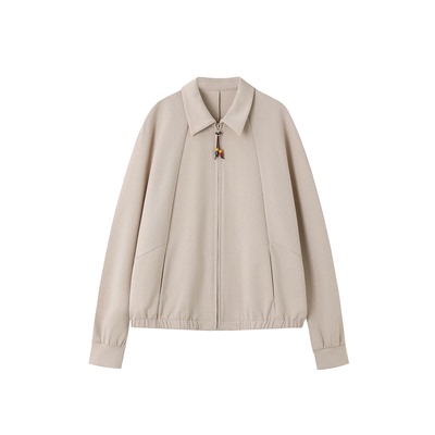 XWI欣未空气层棉针织卫衣外套女2026春季宽松运动蝙蝠袖开衫上衣