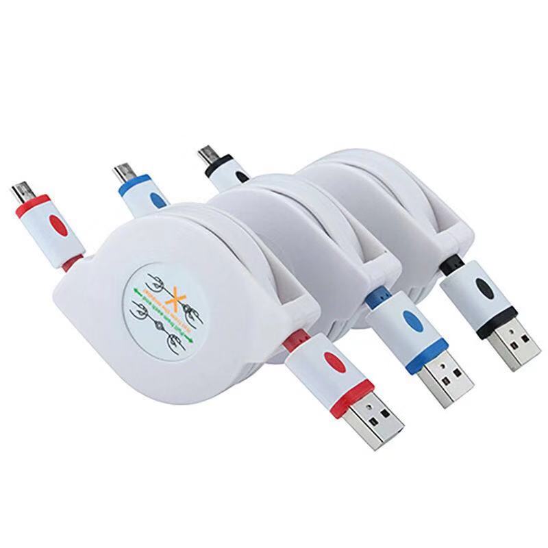 加长3米自动收缩安卓数据充电器线适用于op华为红米魅蓝vivo快充