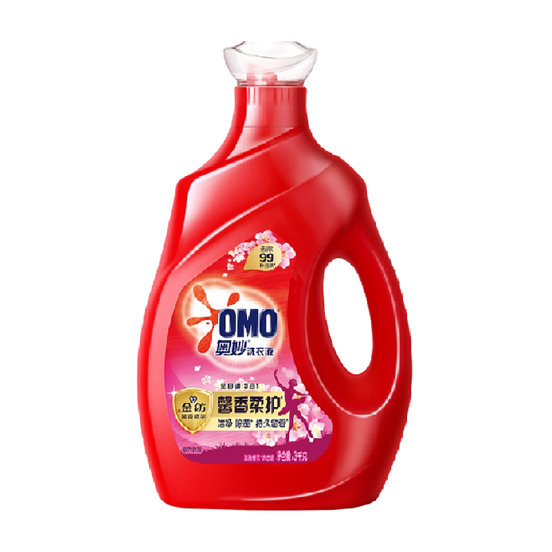 奥妙全自动樱花味洗衣液3KG*1瓶洁净除菌持久留香