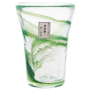 西米集市日本进口月夜野工房手工硝子耐热彩色玻璃杯锤纹杯茶水杯