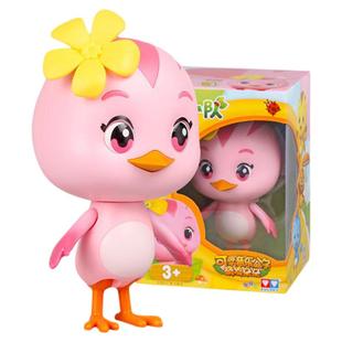 正版萌鸡小队 触摸发声 全身可动 经典音乐 朵朵 麦奇 玩偶礼物