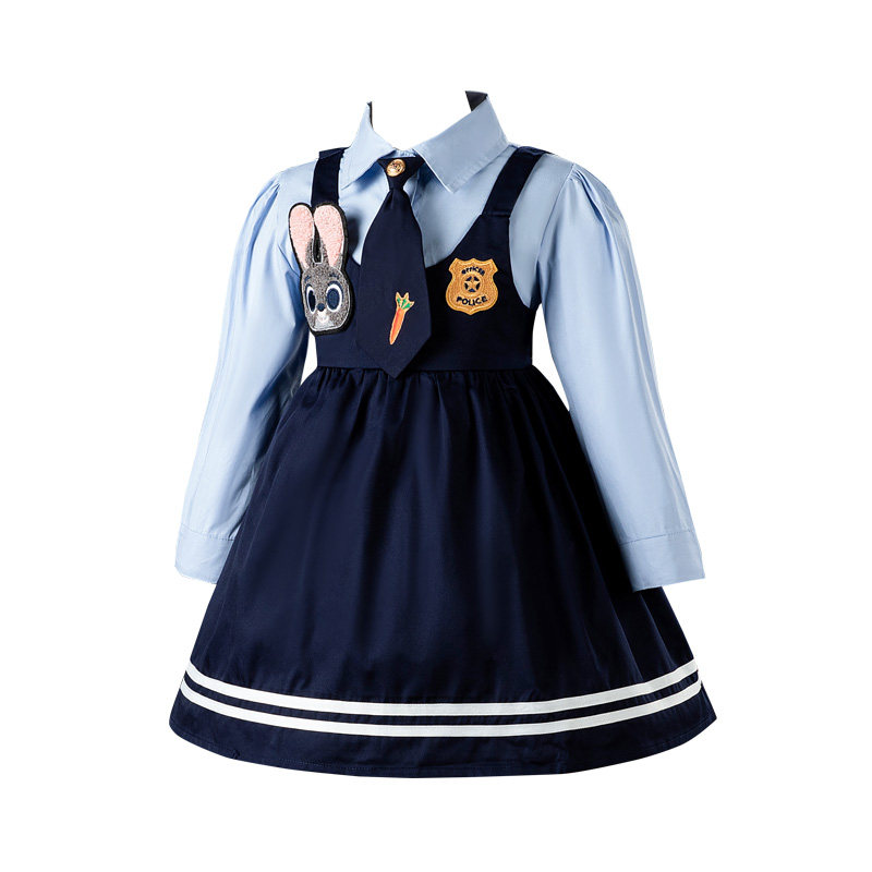 sesameclub女童兔子警官公主裙子