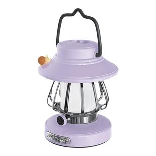 蜗牛复古露营夜灯可充电LED照明悬挂式手提台灯床头灯卧室睡眠灯