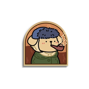 可爱小狗墙面遮丑装饰墙贴亚克力窟窿补洞贴画卧室墙面改造装饰品