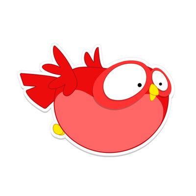 彩色小鸟卡片幼儿园奖励学习教具